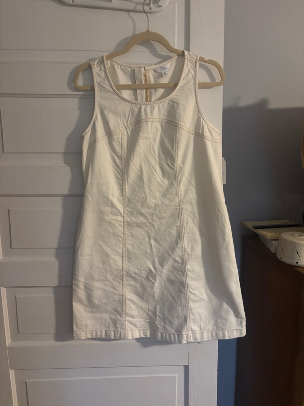 Time and Tru Sleeveless Cream Denim Shift Dress